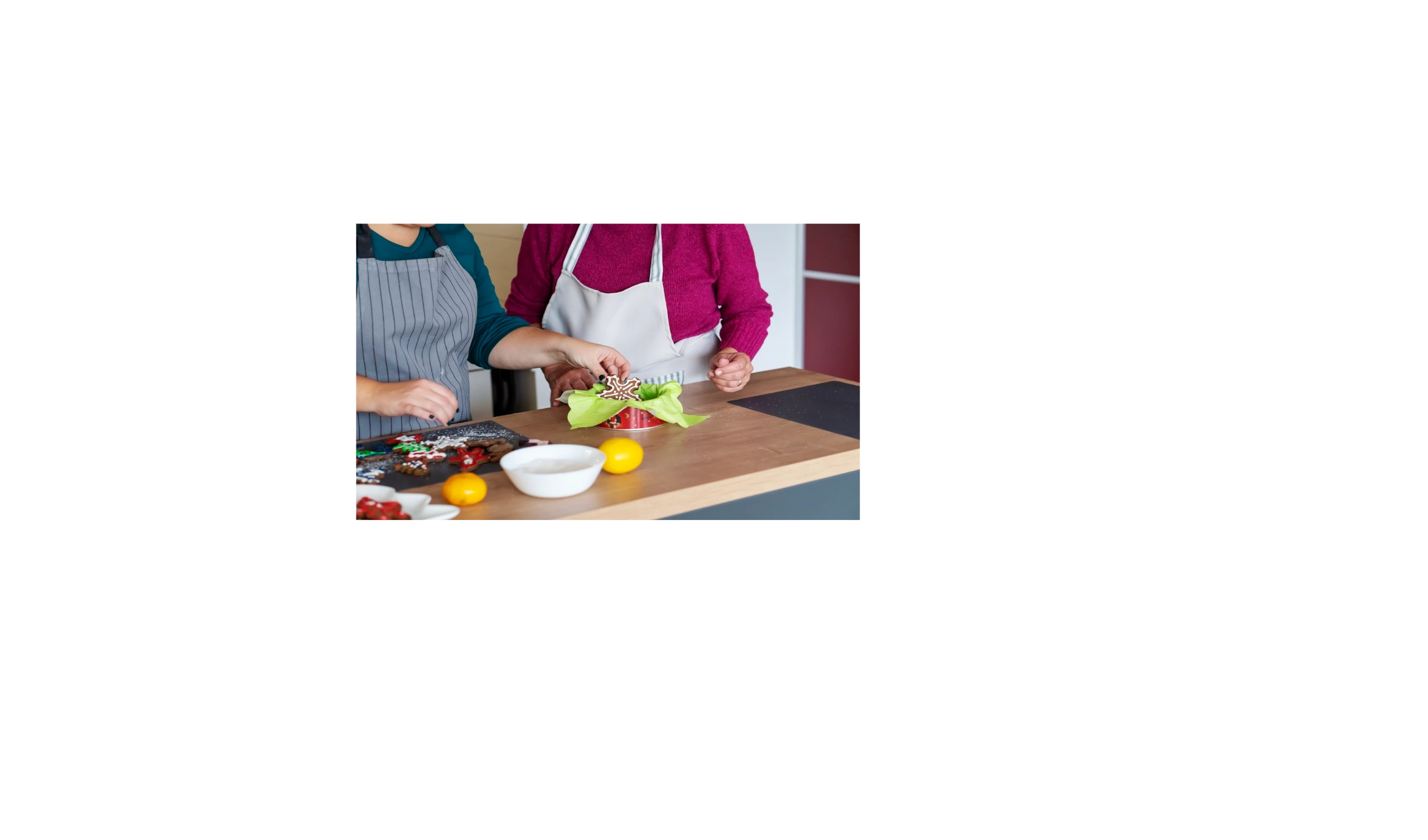 Culinary class — two people cooking together